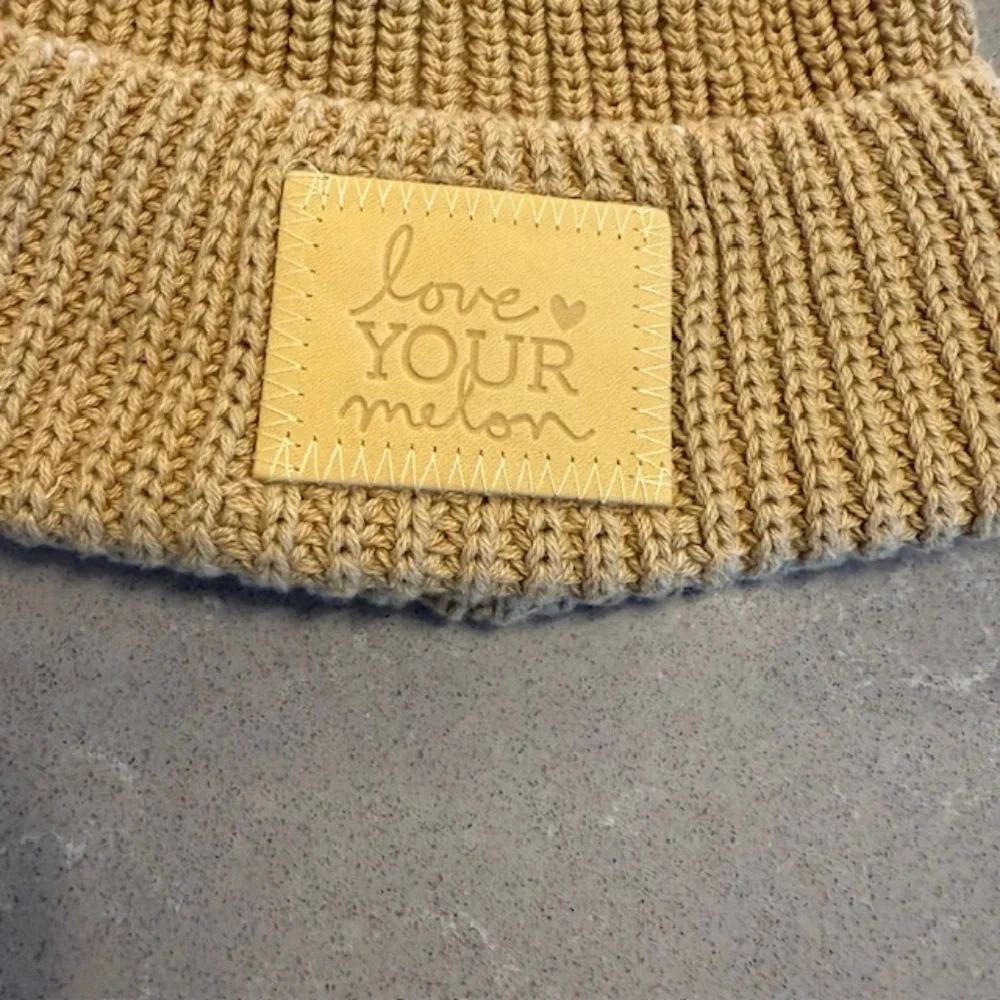 NWOT-Love Your Melon LYM Youth Beanie Yoda Tan Ear Knit Logo Cap Hat New